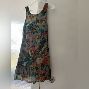 Teal Tropical Sezane Sundress
